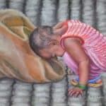 Child playing with the Sack