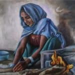 Woman kneading Dough 2
