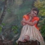 Girl in Orange Dress