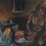 Woman Preparing Chapathi
