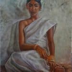 Woman in White Saree