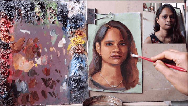 Portrait painting course - Medium oil